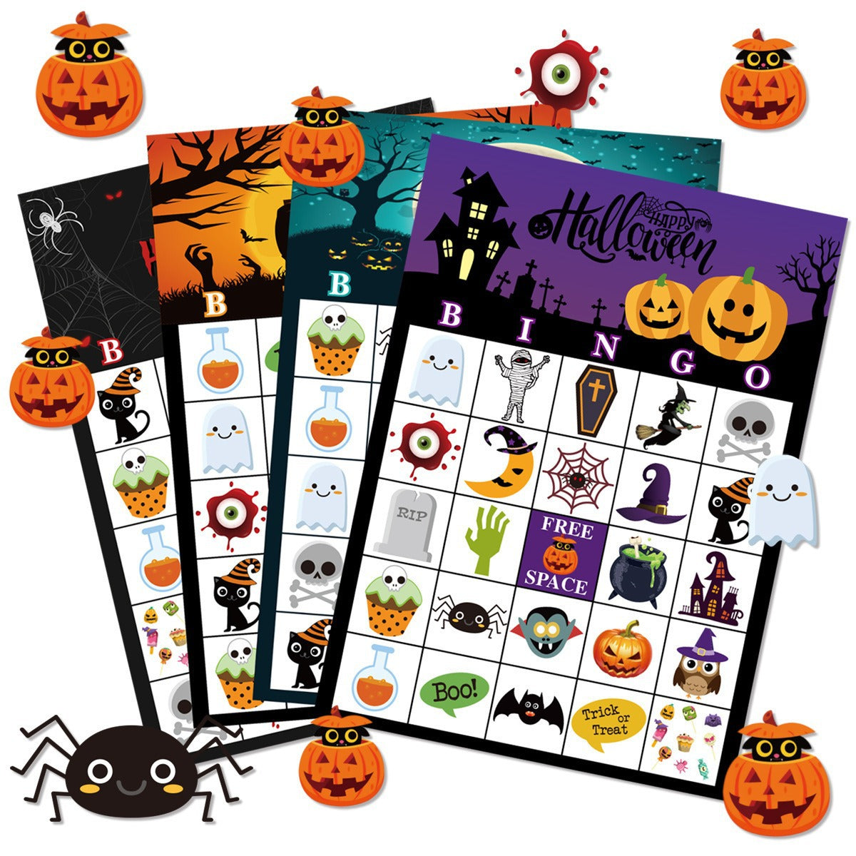 Game Party Table Card Pumpkin Children's Family Party