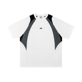 Мужская свободная повседневная футболка с шитьем, лето