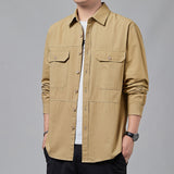 Men's Work Shirt Casual Long Sleeve Jacket