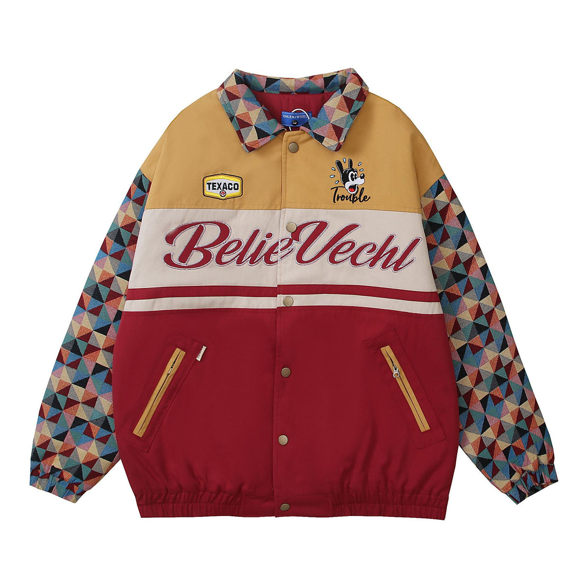 American Retro Cute Polo Collar Loose Jacket