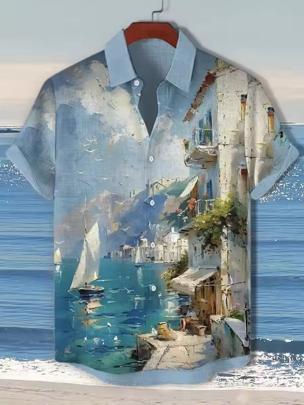Fashion Personality Men's Art Pattern Shirt