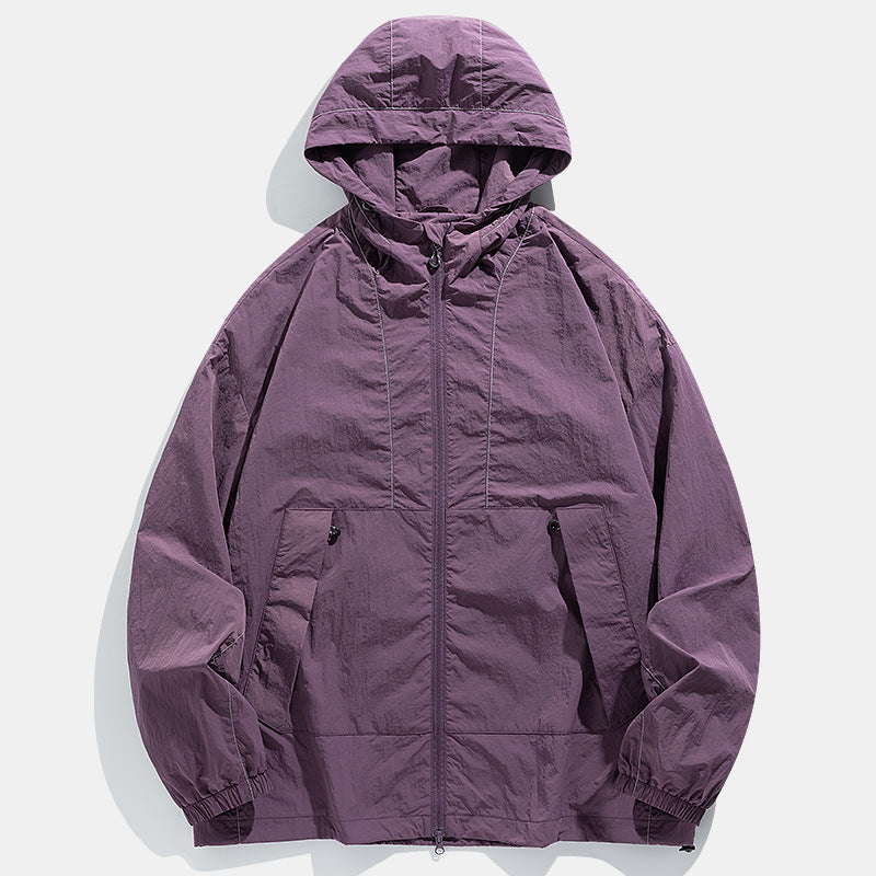 Уличная ветрозащитная водонепроницаемая хрустящая свободная толстовка с капюшоном рабочая куртка пальто