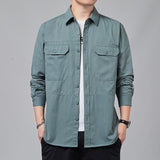 Men's Work Shirt Casual Long Sleeve Jacket