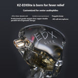 KZ-EDX Lite Inner Magnet Type Dynamic Headphones Bass Changeable Line