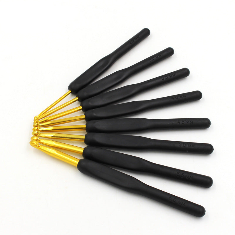 Knitting DIY Thick Sweater Plastic Soft Handle Crochet Hook Set Of 8