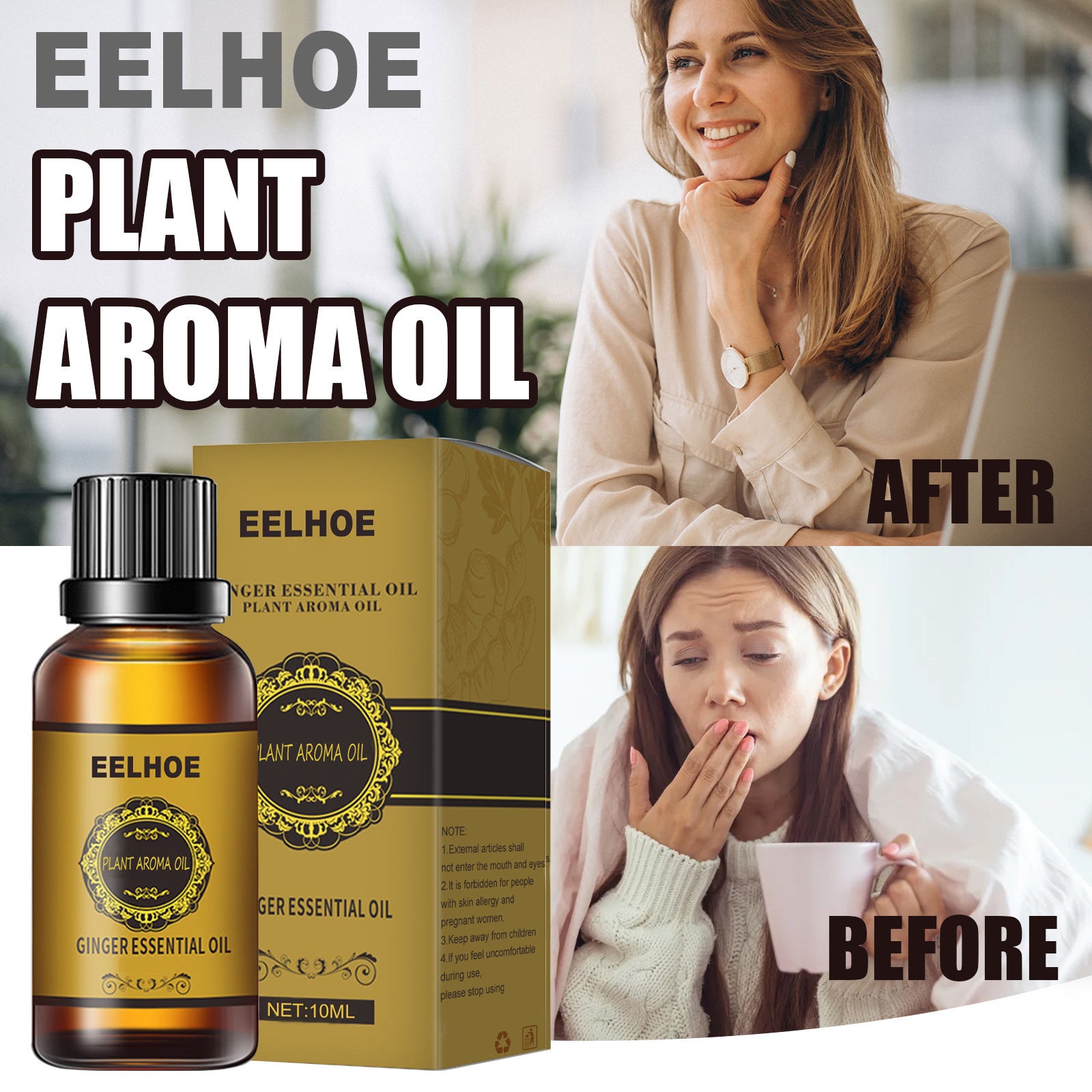 Занҷабил Essential Oil 10ml Равғани растанӣ масҳ бадан намӣ