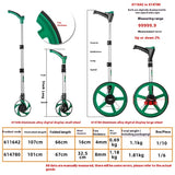 Tuosen Hardware Tools Hand Push Telescopic Rangefinder Mechanical Folding Roller Measuring Wheel Handheld Digital Display Ranging Wheel