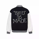 Куртка бейсбольной формы с бисером от американского модного бренда