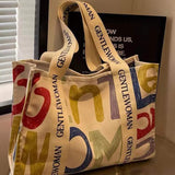 Large Capacity Canvas Women's Travel Tote Portable Shopping Bag