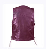 Мужская одежда Кожаный жилет V-образный вырез однобортный