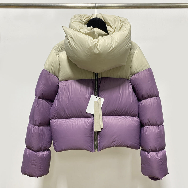 Temperament Commuter White duck down with zip and stand-up collar