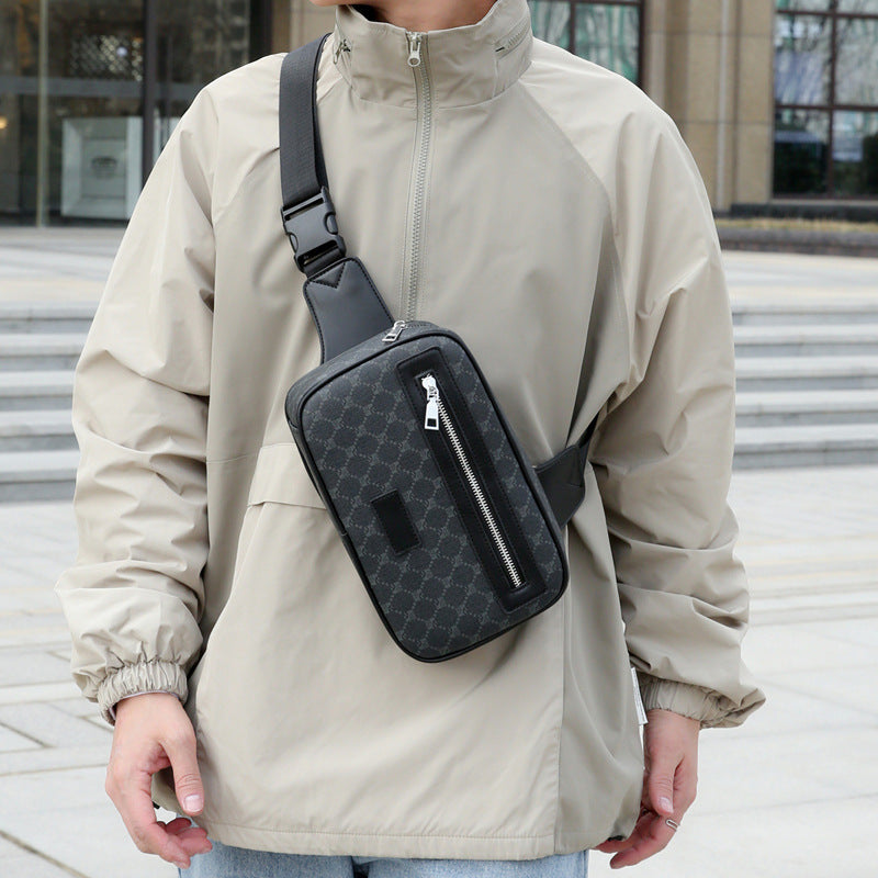 Men's Chest Printed Light Luxury Cross-border Shoulder Bag Casual