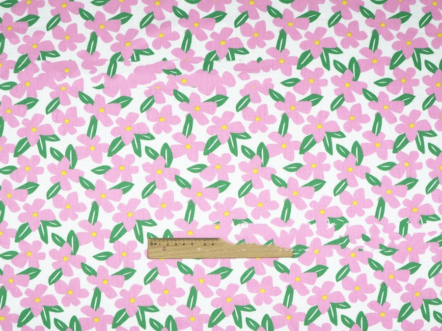 Plant Flowers Small Clear Floral Cotton Fabric