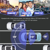 3 Lens Video Driving Recorder