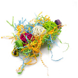 3pcs Bird Toy Parrot Gnawing Supplies Utensils Brushed Rattan Ball Grass Wooden Toys