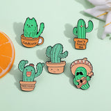 Cute Singing And Dancing Cactus Shape Golden M Badge Accessories