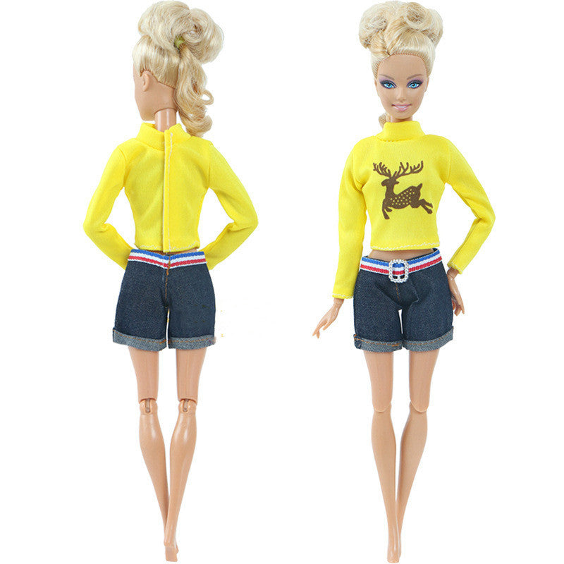 6 Points Babbie Pyrene Doll Princess Clothes Pants Skirt Sweater Simulation Children's Play House Toy Accessories Cloth