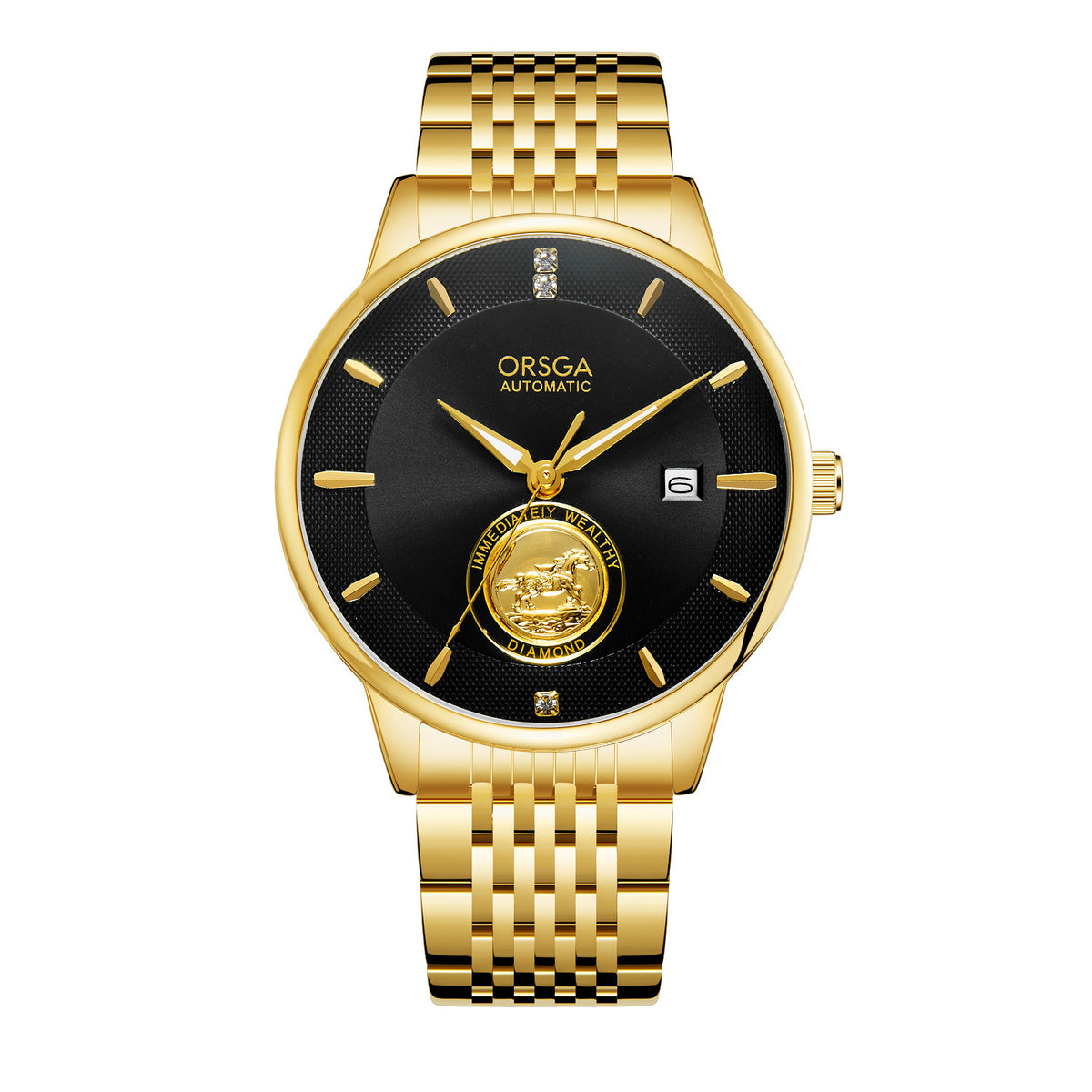 Waterproof Transparent Bottom Business Men's Mechanical Watch