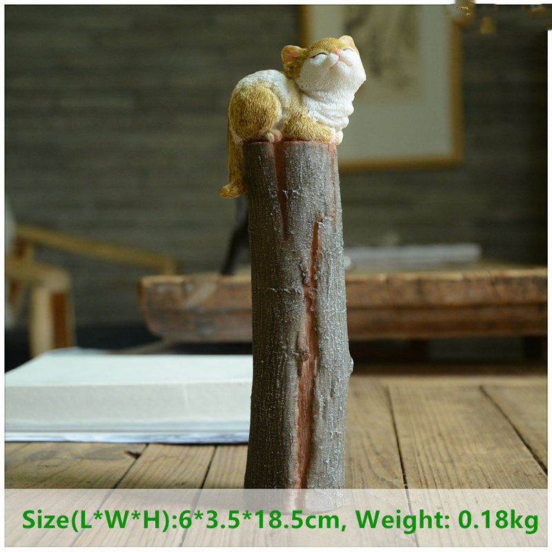 Simulation Cat Ornaments Car Interior Accessories Room Desktop Decoration Cute Dolls
