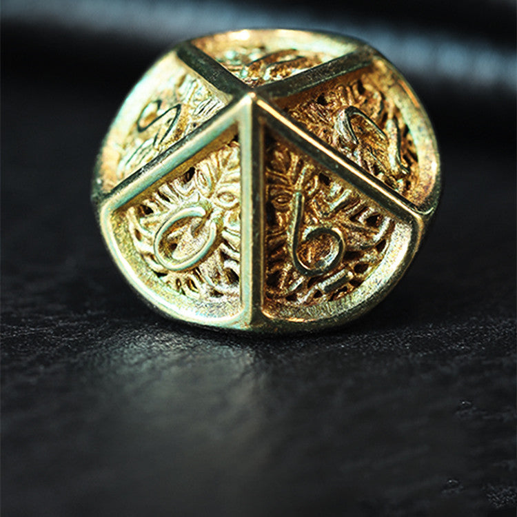Brass Cutout Board Game Digital Dice