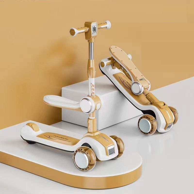Folding Children's Scooter With Music And Light