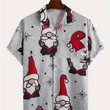 Мужская повседневная рубашка с 3D-принтом на воротнике