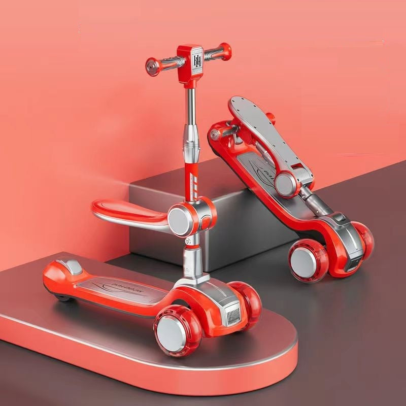 Folding Children's Scooter With Music And Light