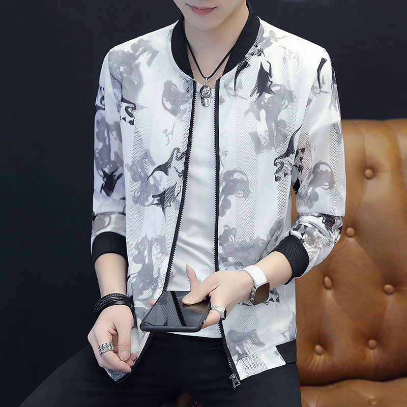 Outerwear Youth fashion jacket with a hood and a stand-up collar