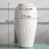 Living Room Flower Arrangement Ceramic Retro Pottery Pot Coarse Pottery Vase