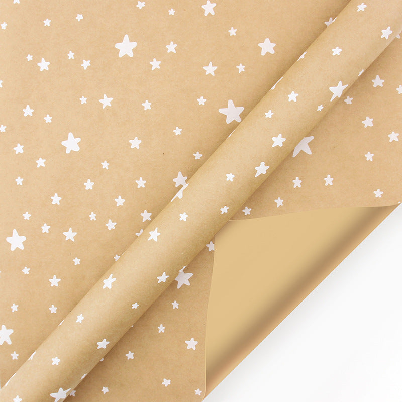 90g Kraft Paper Retro Christmas Tree Snowflake Gift Wrapping Paper