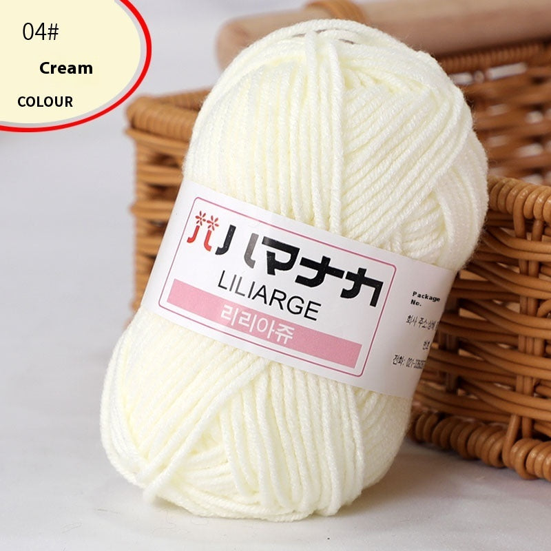 4-Strand Milk Cotton Thread Doll Crochet Knitting Wire Balls