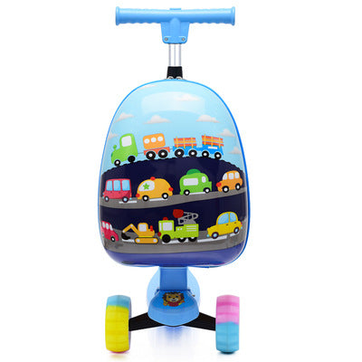 Children's Cute Cartoon Scooter Trolley Case