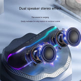 Colorful RGB Lamp 25W Subwoofer Outdoor Portable Waterproof Beat Drum Bluetooth Speaker