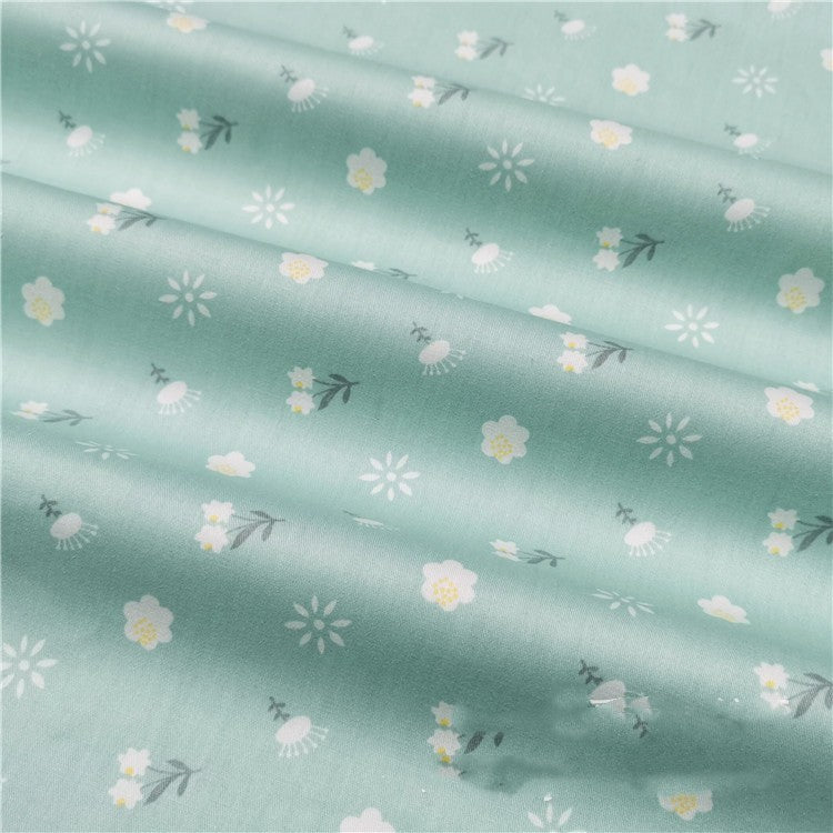 Cotton Cartoon Green Deer Squirrel Fabric