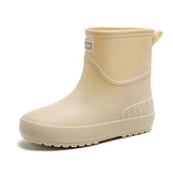 Mid-calf Women's Stylish Water Shoes Outdoor Non-slip Adult Rain Boots