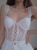 Women's Lace Solid Color Wearable Internal Wearable Bra