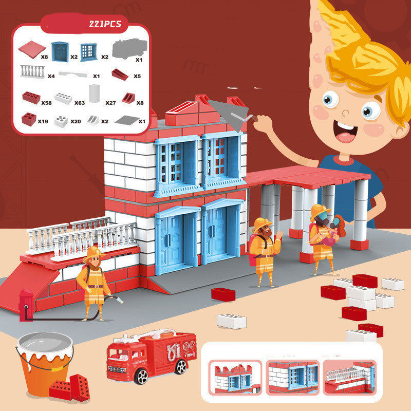 Children's Brick Building Villa Building House Toys