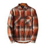 Мужское пальто-рубашка с лацканами из толстой овчины на флисовой подкладке