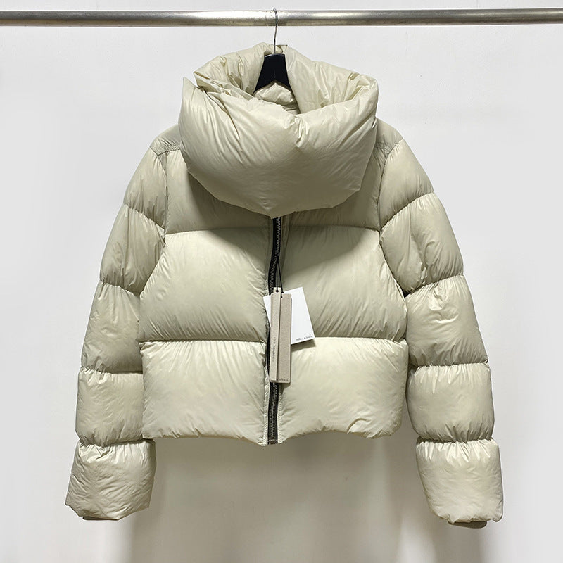 Temperament Commuter White duck down with zip and stand-up collar