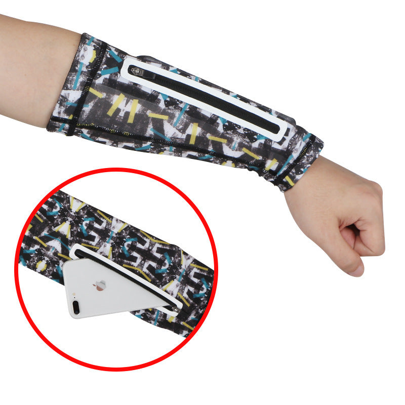 Mobile Phone Stretch Arm Bag Running Riding Sunscreen Armband Wrist Bag Cell Phone Bag Armband Outdoor Running