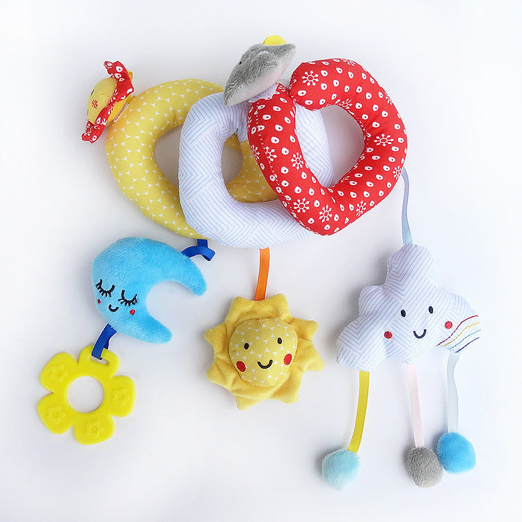 Baby Rattle Toy Star Moon Stroller Pendant