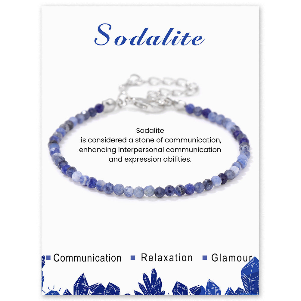 Natural Amethyst Women's Bracelet Cut Irregular Beading Bracelet