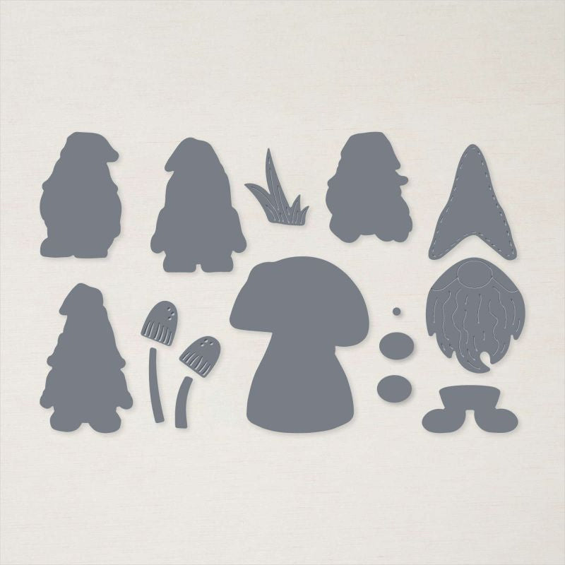English Kindest Gnomes Dies Mushroom Cottage Clear Stamps For Scrapbooking DIY Card Making