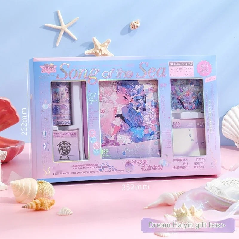 Handbook Set Gift Box Cute Girl Handbook Korean High Beauty Stationery Diary Office Supplies Cuadernos Gift Student Stationery