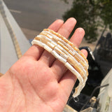 Natural Mop Shell Beads Column White Beige Jewelry Making DIY Bracelet Accessories