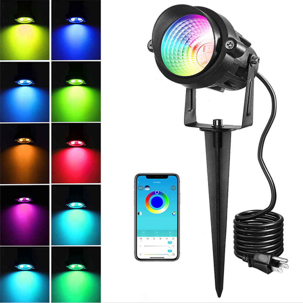 Bluetooth Lawn Lamp Ground Plug Projection Garden Courtyard