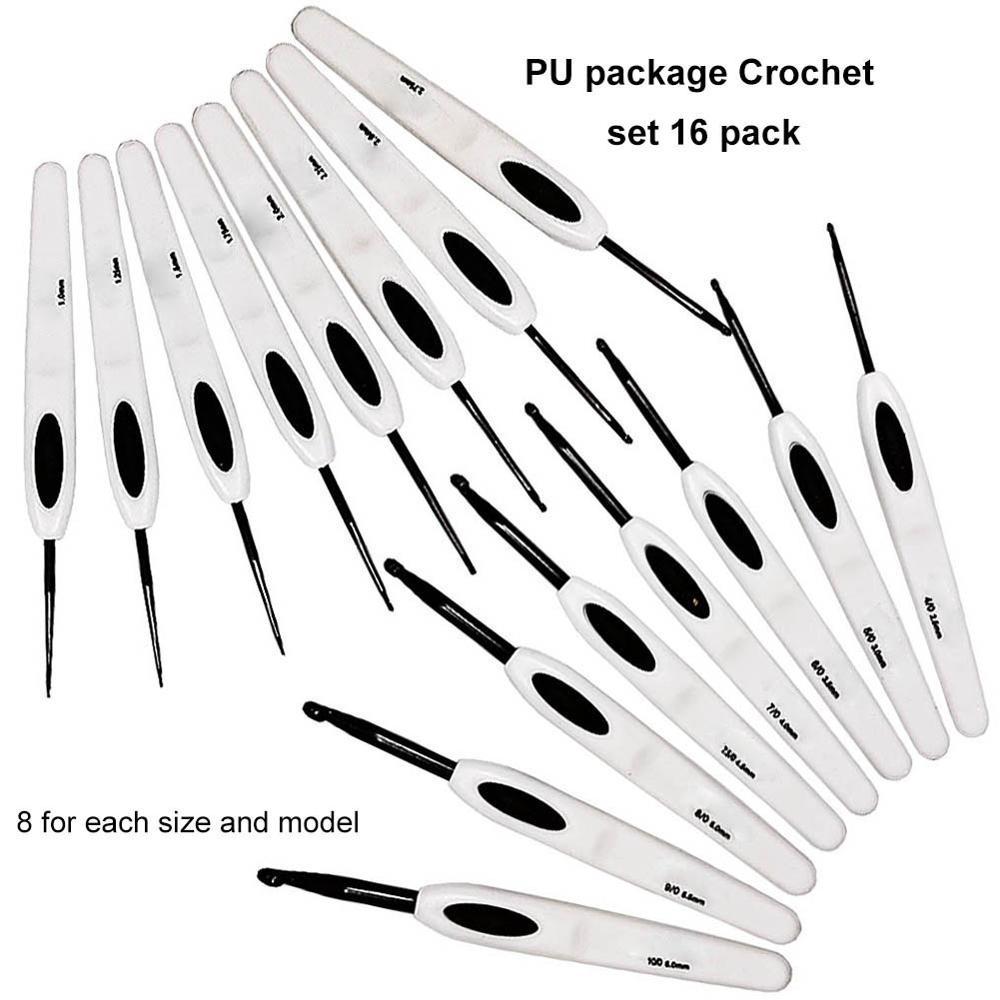 Knitting Tools Sweater Needle ABS White Handle Black Aluminum Crochet Hook