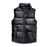 Men's Shiny Cotton Down Vest Jacket