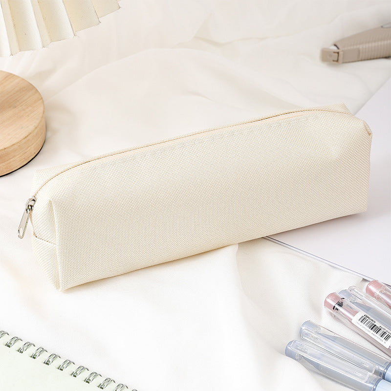 Simple Portable Stationery Case Monochrome Zipper Oxford Cloth Stationery Box