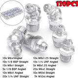 130pcs Boxed Grease Nipple Accessories Combination Car Connector Accessories